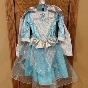 Blue and Silver Kids Princess Costume Elsa Disney Frozen Halloween